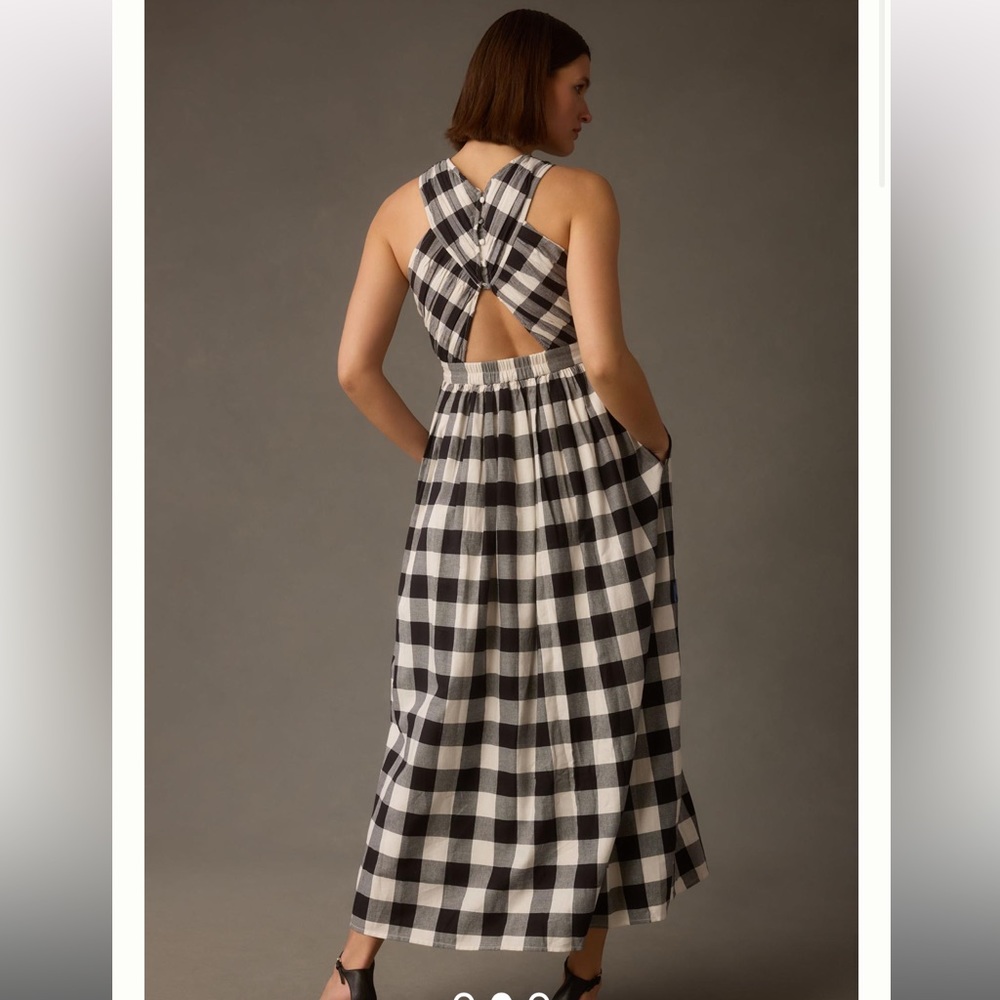 NWT - Gingham Halter Dress - Picture 3 of 4
